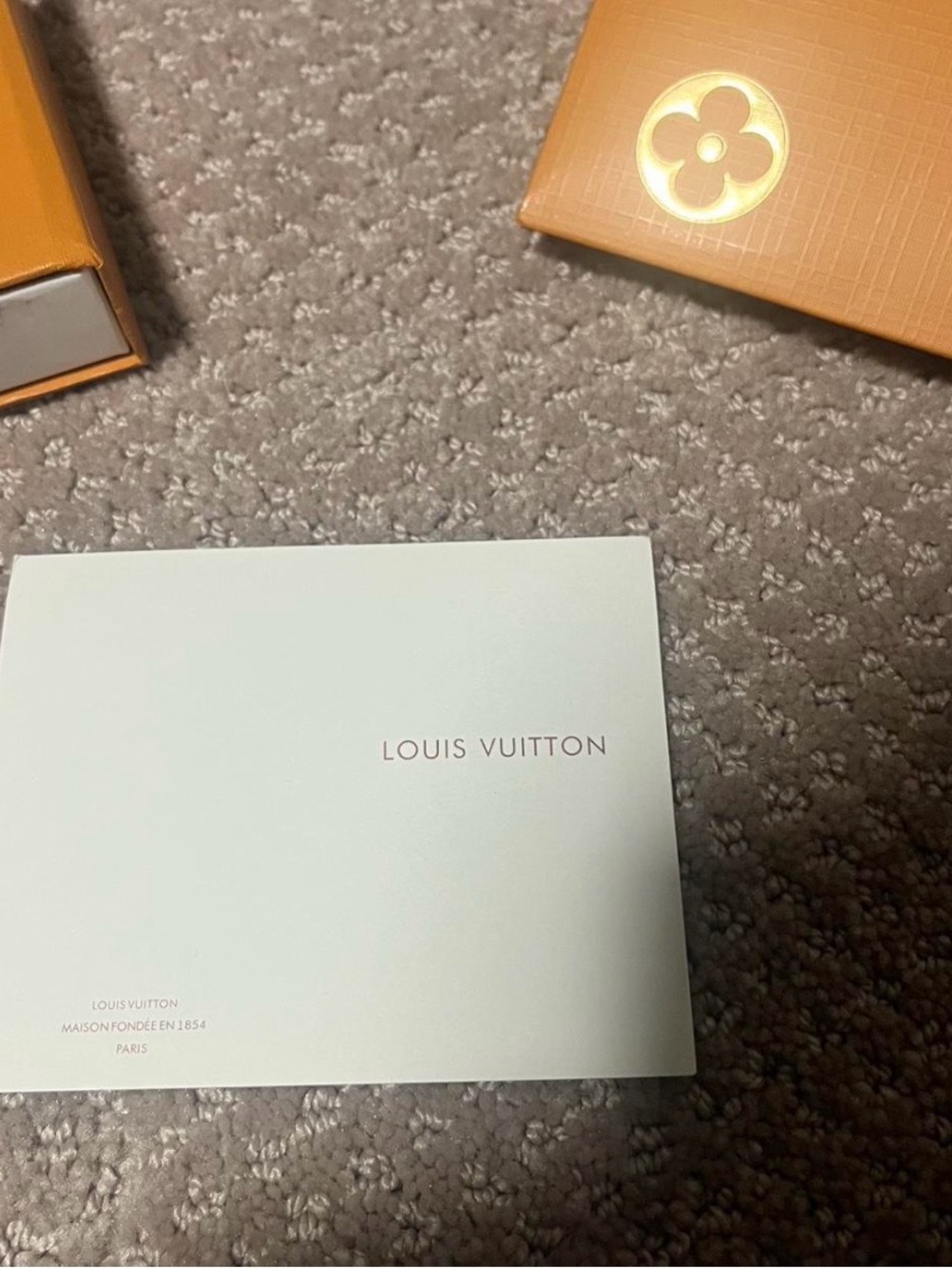Authentic Louis Vuitton Gold-Tone Crystal LV Logo Earrings - Picture 4 of 5